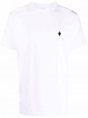 T-shirt mit stickerei aus baumwoll Marcelo Burlon County Of Milan weiß