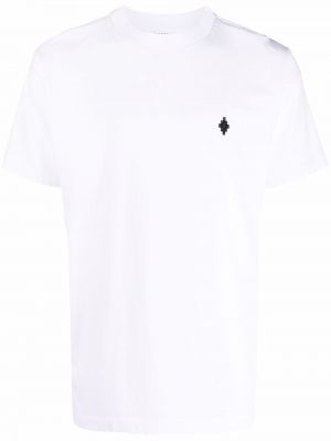 Bomull brodert t-skjorte Marcelo Burlon County Of Milan hvit