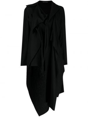 Asymetrická vlnená bunda Yohji Yamamoto čierna