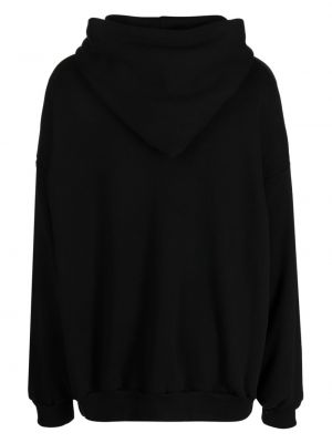 Bluza z kapturem bawełniana z kieszeniami Fumito Ganryu czarna