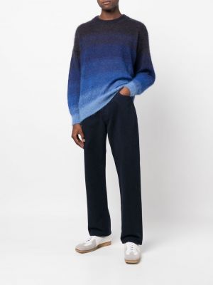 Pull à rayures en tricot Marant bleu