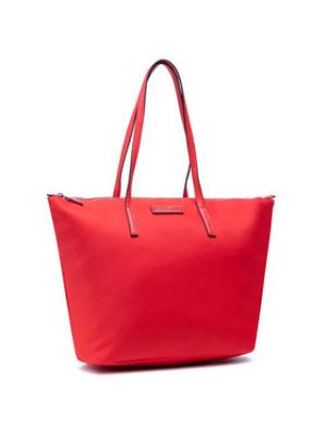 Nákupná taška na zips Calvin Klein červená