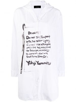 Camicia con cappuccio Yohji Yamamoto bianco