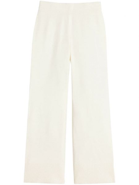 Pletené rovné kalhoty Apparis bílé