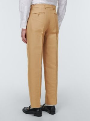 Pantalones de algodón Gucci beige