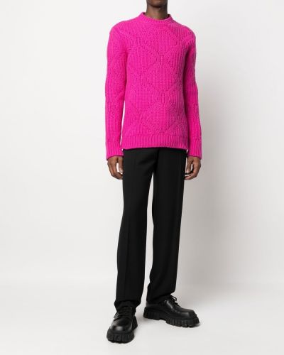 Sweter wełniany Valentino różowy