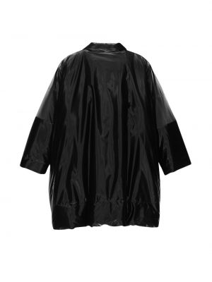 Oversized lakovaný kabát Saint Laurent černý
