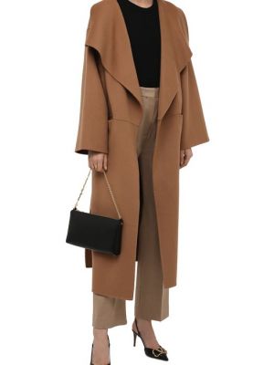 Кашемировое шерстяное пальто TotÊme коричневое