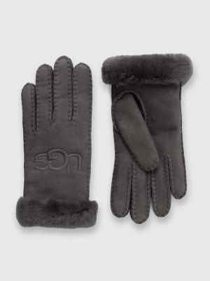 Замшевые перчатки Ugg серые
