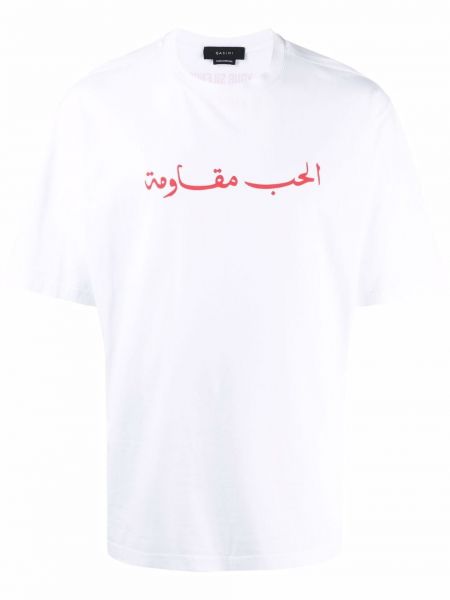 Camiseta oversized Qasimi blanco