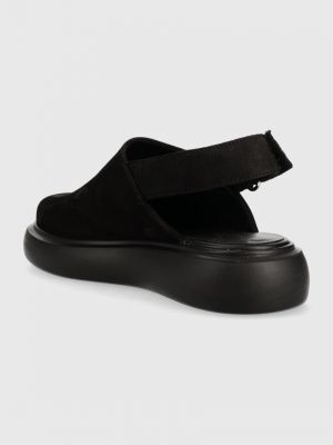 Sandale din piele cu platformă Vagabond negru