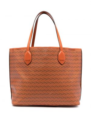 Καρό τσάντα ώμου με σχέδιο Delage πορτοκαλί