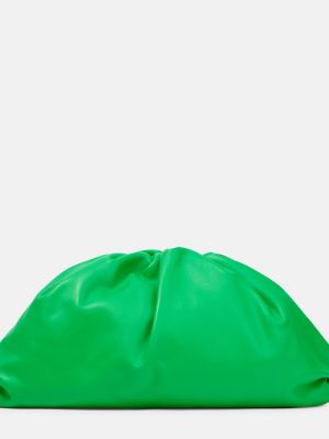 Kopertówka skórzana Bottega Veneta zielona
