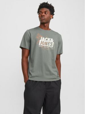 Priliehavé tričko Jack&jones zelená