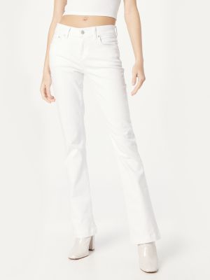 Jeans a zampa Ltb bianco