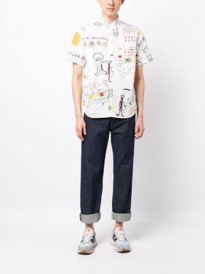 Hemd aus baumwoll mit print Junya Watanabe Man weiß