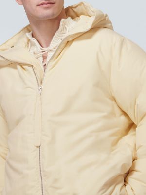Oversized péřová bunda s kapucí Jil Sander béžová