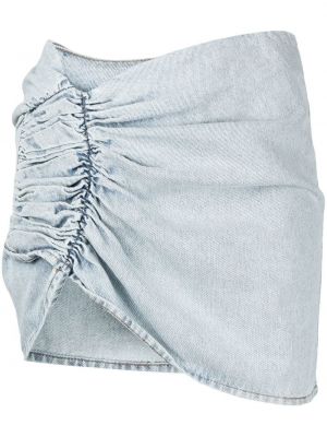 Spódnica jeansowa asymetryczna The Mannei niebieska