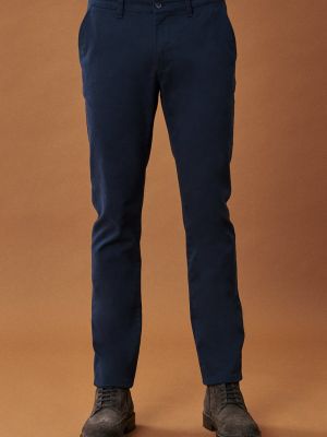 Βαμβακερό παντελόνι chino σε στενή γραμμή Ac&co / Altınyıldız Classics μπλε