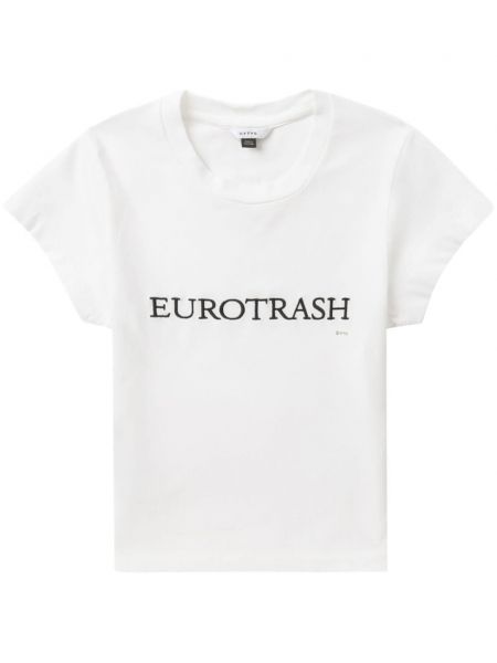 T-shirt brodé avec imprimé slogan Eytys blanc