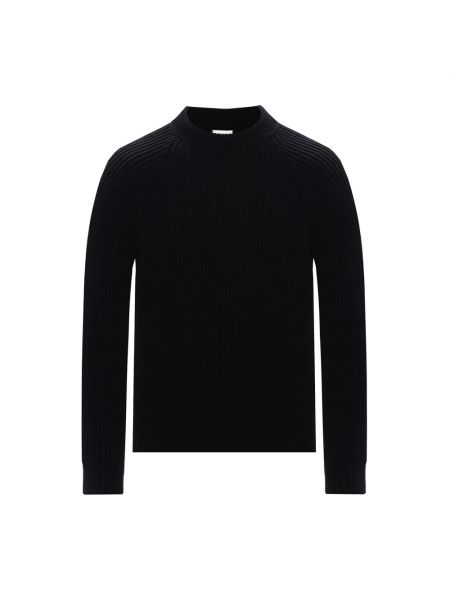 Dzianinowy sweter wełniany Saint Laurent czarny