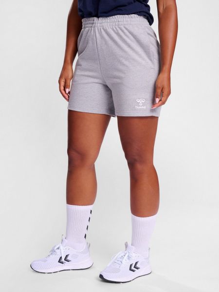 Серые меланжевые спортивные шорты Hummel