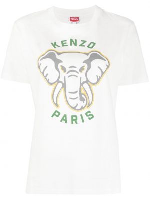 Hímzett póló Kenzo fehér