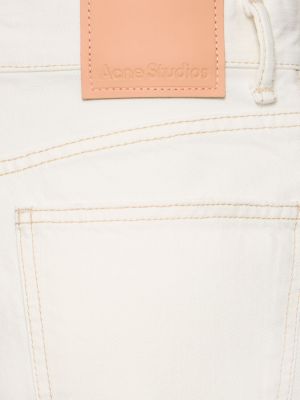 Kõrge vöökohaga sirged teksapüksid Acne Studios valge