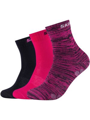 Ponožky se síťovinou Skechers růžové