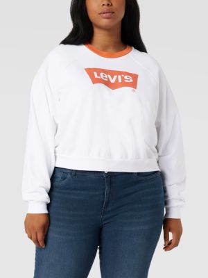 Bluza dresowa z nadrukiem Levi's® Plus biała
