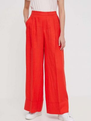 Kalhoty s vysokým pasem United Colors Of Benetton červené