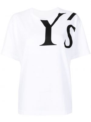 Camiseta con estampado oversized Y's blanco