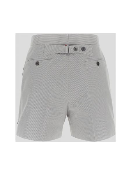Pantalones cortos a rayas con bolsillos Thom Browne gris
