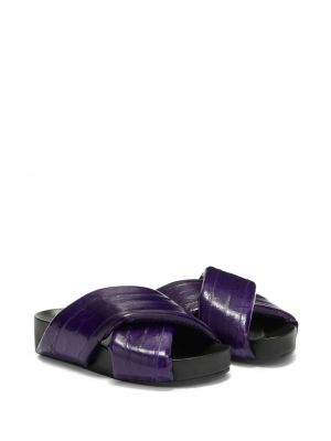 Sandales en cuir Jil Sander violet