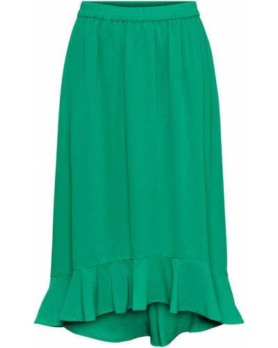Midi suknja Pieces zelena