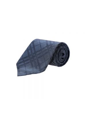 Jedwabny krawat retro Burberry Vintage niebieski