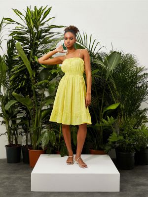 Бавовняна сукня міні Koton жовта