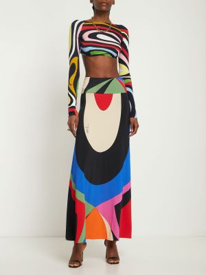 Maksi suknja s printom od jersey Pucci