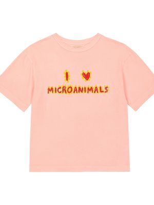 Overdimensioneret bomuld t-shirt for piger The Animals Observatory pink