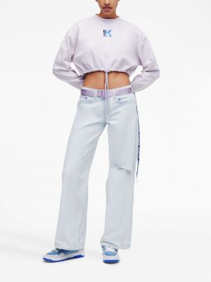 Jeansy z niską talią bawełniane Karl Lagerfeld Jeans