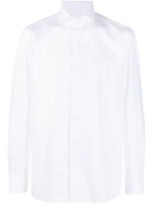 Βαμβακερό πουκάμισο Borrelli λευκό