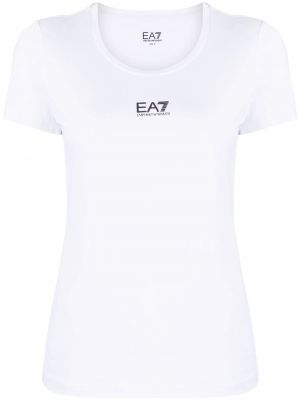 T-shirt mit print Ea7 Emporio Armani weiß