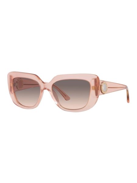 Różowe przezroczyste okulary przeciwsłoneczne Bvlgari