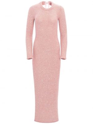 Μάξι φόρεμα με στρογγυλή λαιμόκοψη Altuzarra ροζ