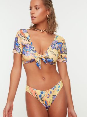 Bikini cu model floral Trendyol