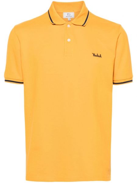 Поло тениска бродирана Woolrich жълто