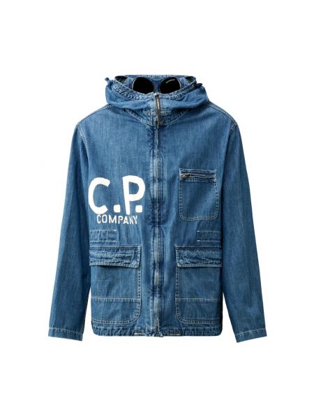 Kurtka jeansowa bawełniana C.p. Company niebieska
