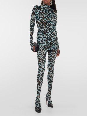 Fustă mini cu imagine cu model leopard Alex Perry roșu