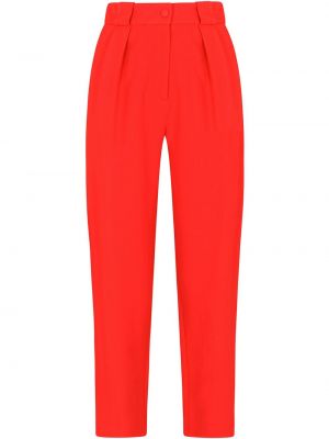 Pantalones rectos de cintura alta Dolce & Gabbana rojo
