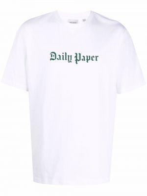 Тениска с принт Daily Paper бяло